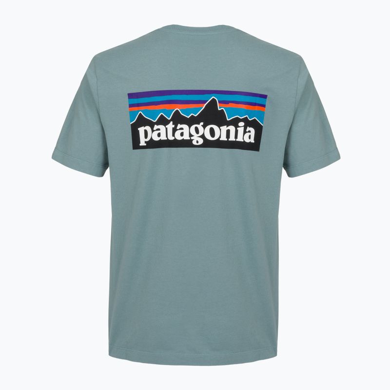 Férfi póló Patagonia P-6 Logo blue sage 2