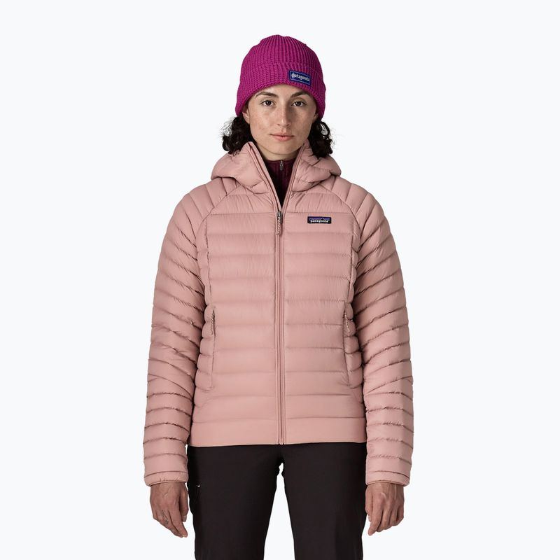 Női pehelykabát Patagonia Down Sweater Hoody moonrise taupe