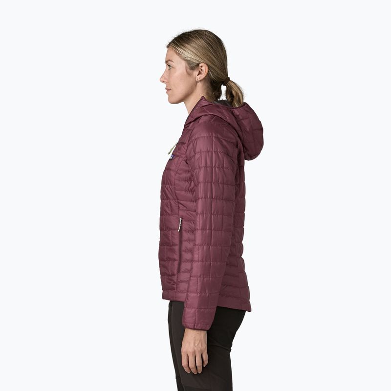 Női bélelt kabát Patagonia Nano Puff Hoody berry fig 3