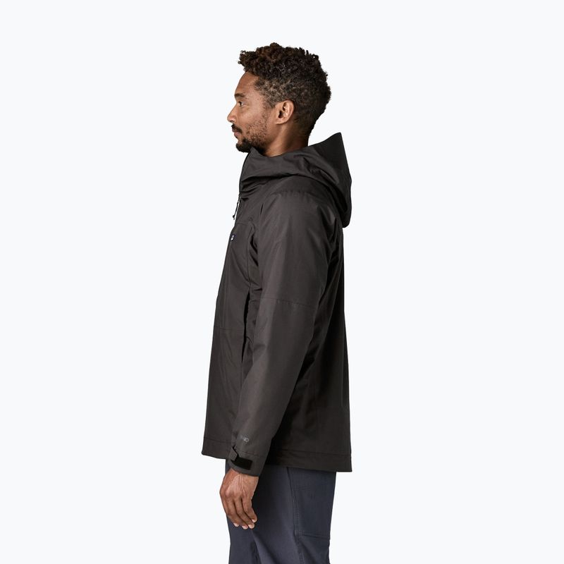 Férfi esőkabát Patagonia Insulated Boulder Fork Rain black 3