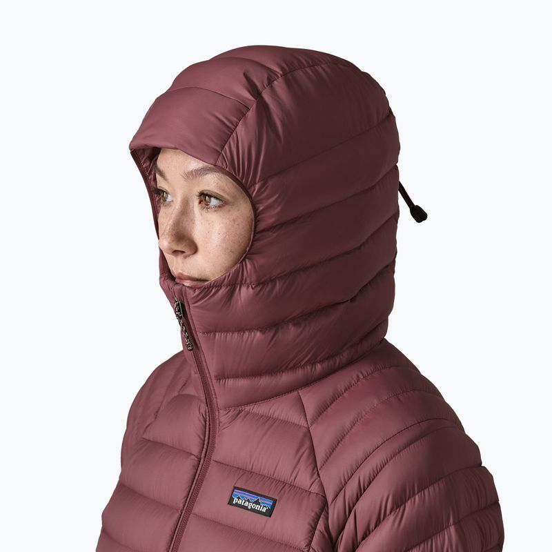 Női pehelykabát Patagonia Down Sweater Hoody dark ruby 5