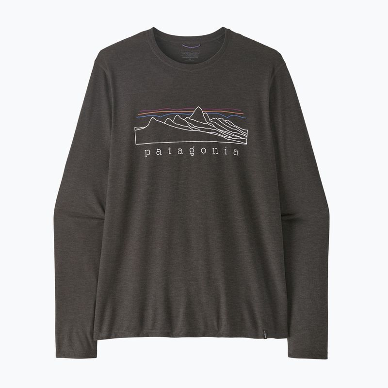 Férfi hosszú ujjú póló Patagonia Cap Cool Trail Stratapeaks ink black