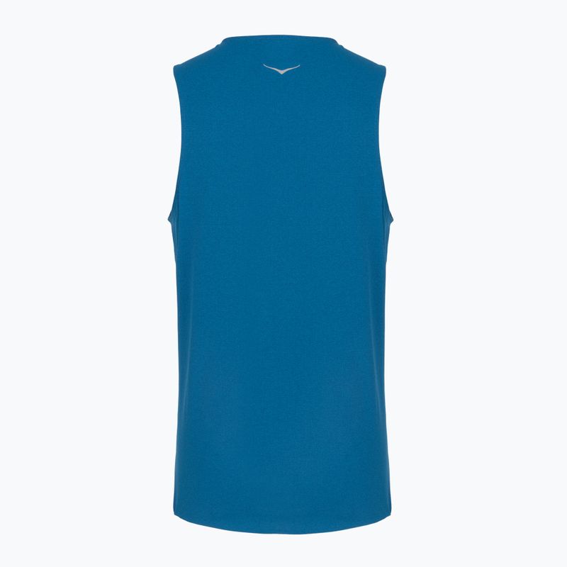 Férfi futó póló HOKA EveryRun Tank night glow blue 2