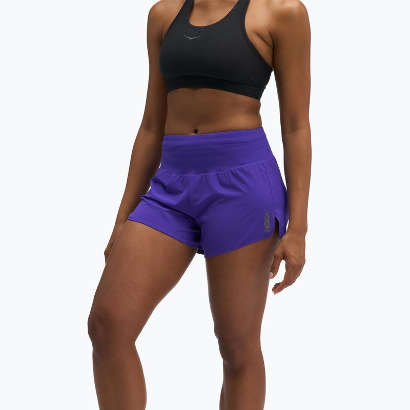 Női futónadrág HOKA Glide Short 3.5" Brief cosmic purple