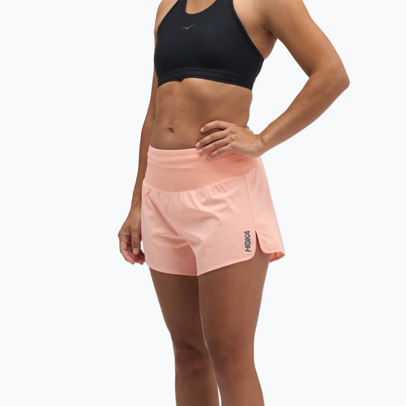 Női futónadrág HOKA Glide Short 3.5" Brief sunstone