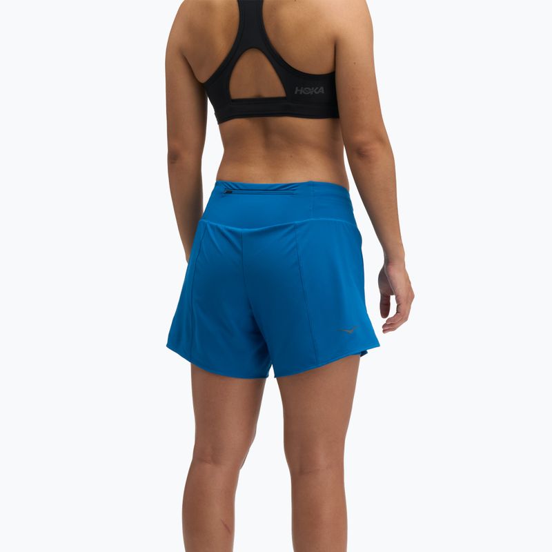 Női futónadrág HOKA Glide Short 5" 2in1 night glow blue 3
