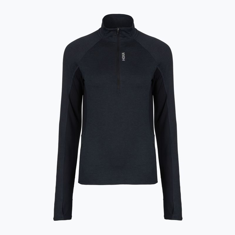 Női futópulóver HOKA Skyform Half Zip black heather