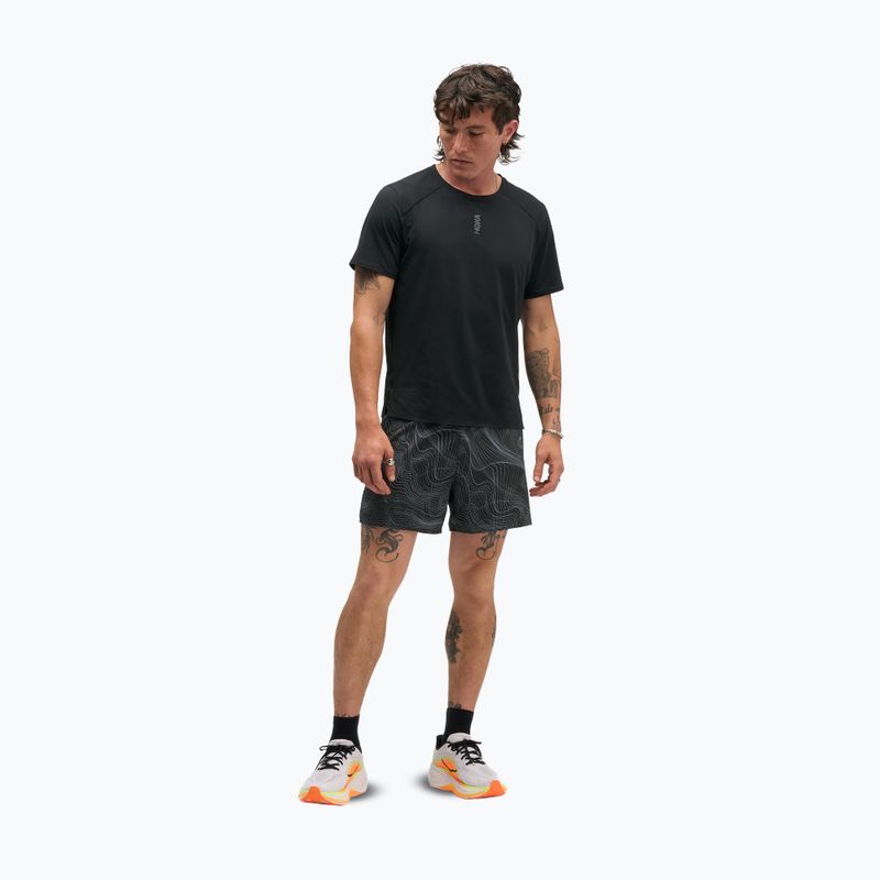 Férfi futónadrág HOKA Glide Short 5" Brief CLF PRT black/white 2