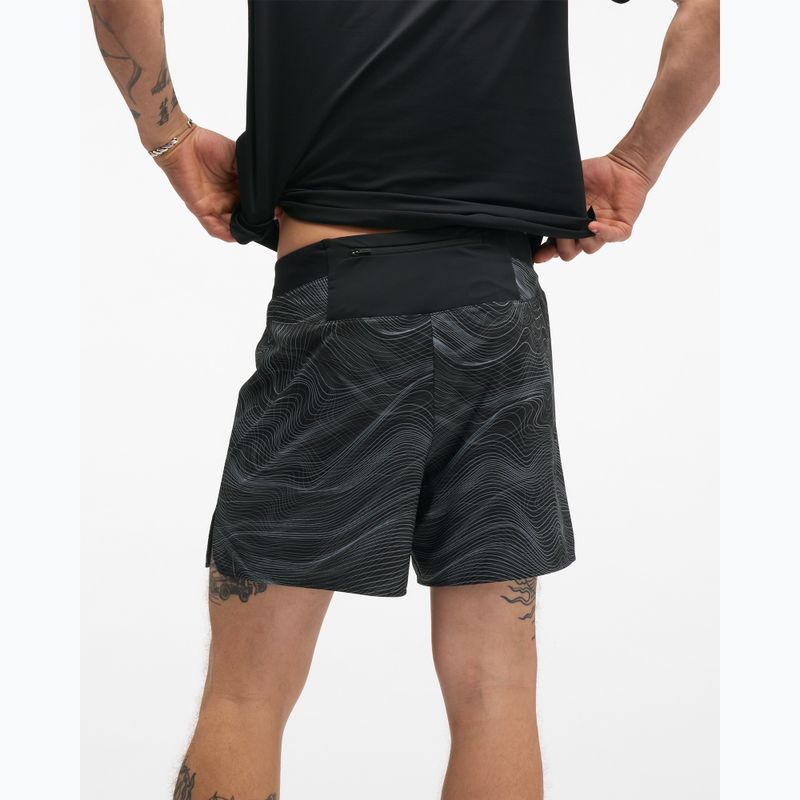 Férfi futónadrág HOKA Glide Short 5" Brief CLF PRT black/white 3