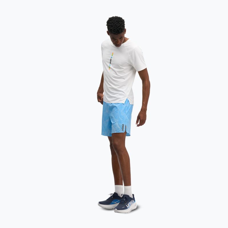 Férfi futónadrág HOKA Glide Short 7" CLF PRT mineral blue 2