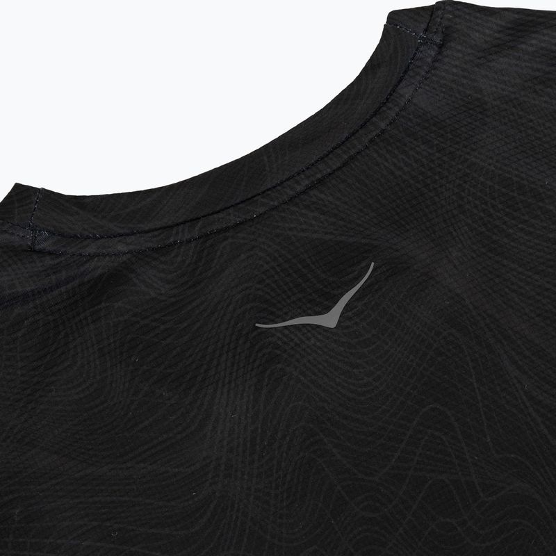 Női futó póló HOKA EveryRun CLF PRT black/squid ink 4