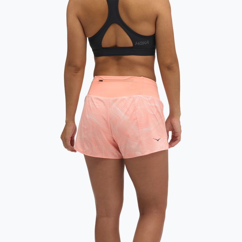 Női futónadrág HOKA Glide Short 3.5" CLF PRT sunstone print 3
