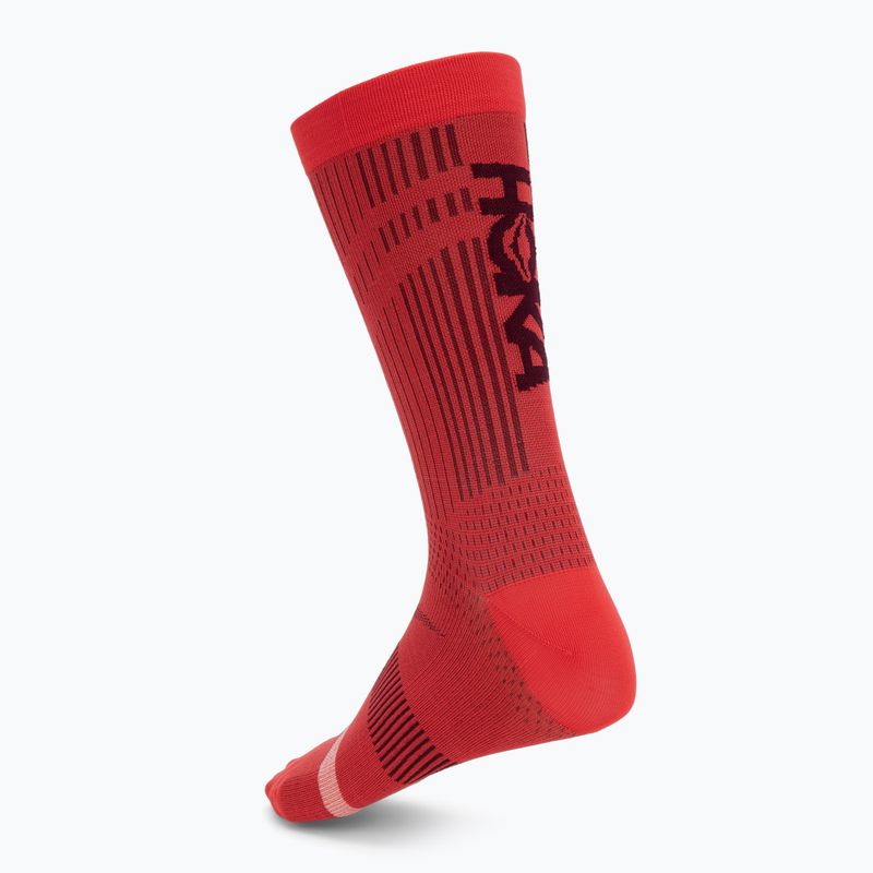 Zokni Hoka Trail Race Crew Sock cerise 2