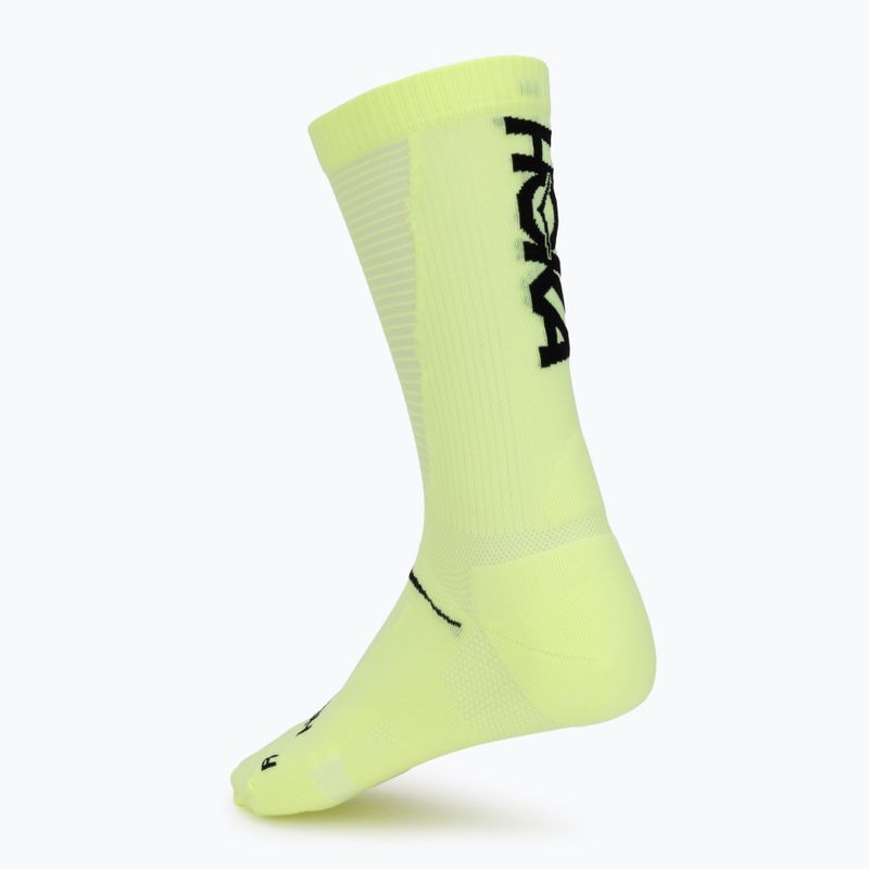 Férfi zokni HOKA Race Day Crew Sock neon yuzu 2