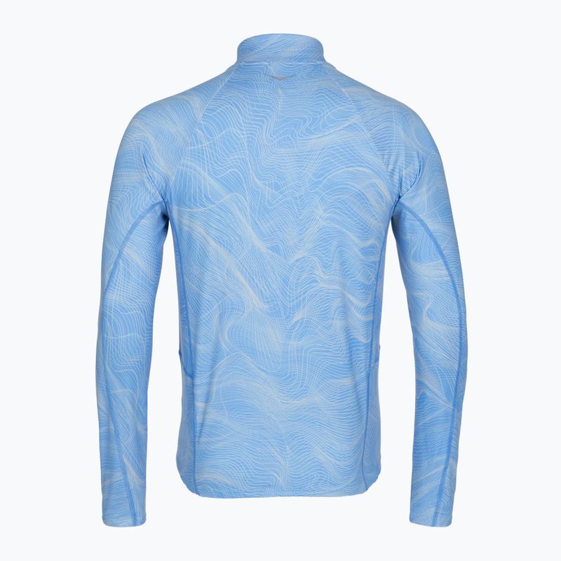 Férfi futópulóver HOKA Skyform Half Zip CLF PRT mineral blue 2