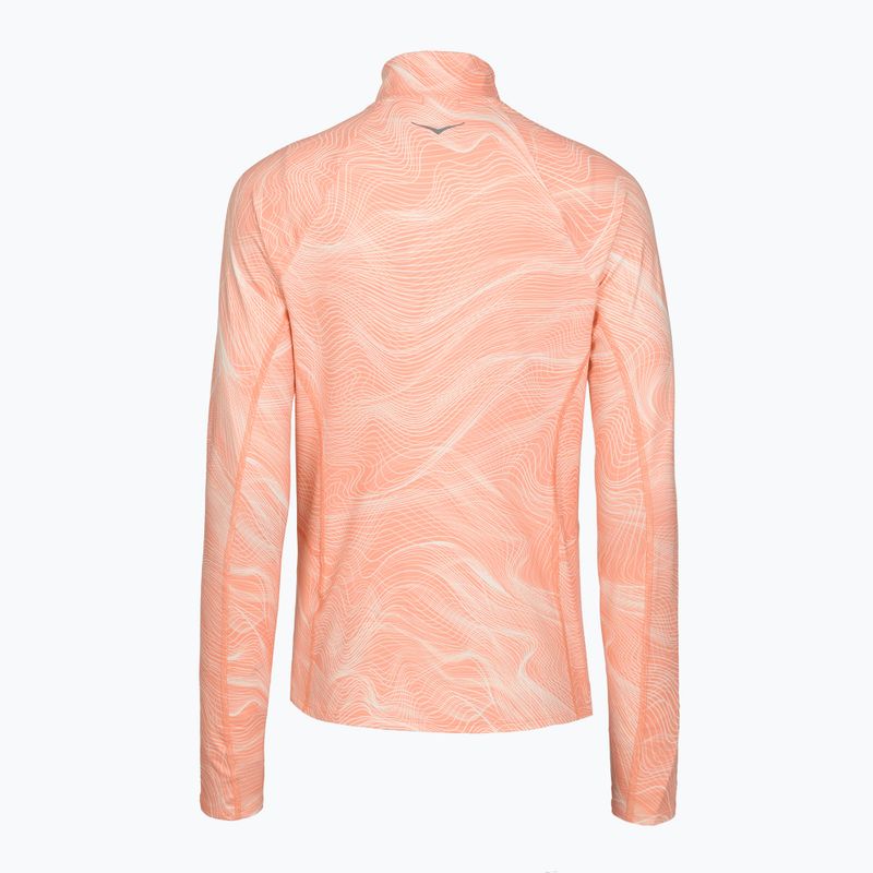 Női futópulóver HOKA Skyform Half Zip CLF PRT sunstone print 2