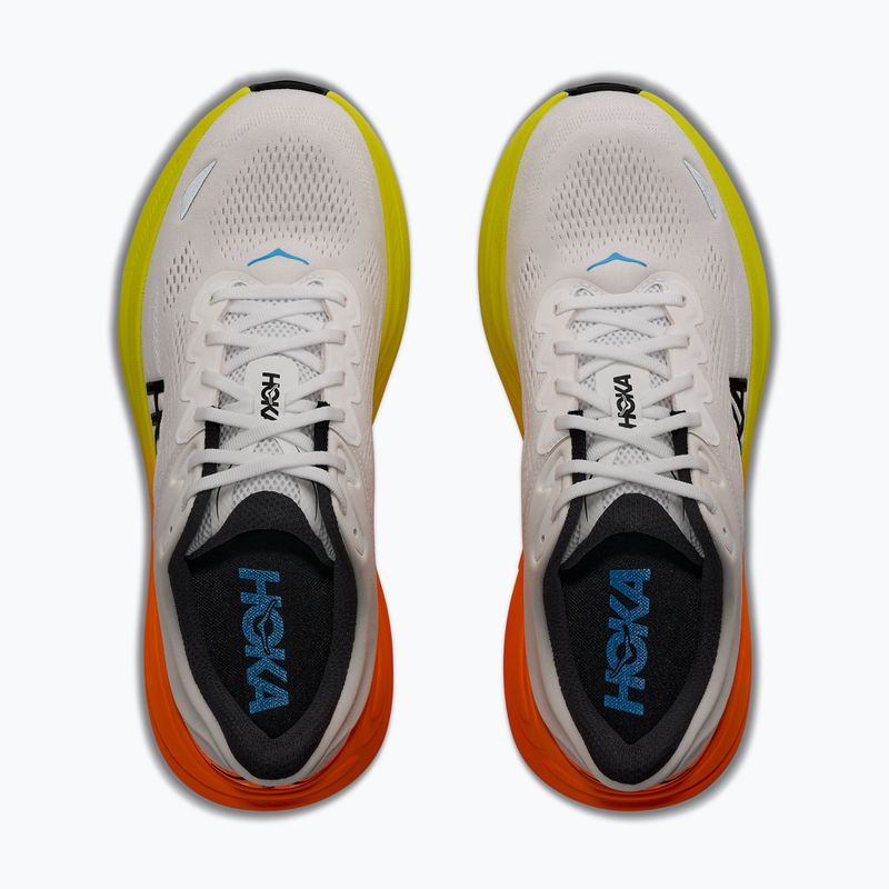 Férfi futócipők HOKA Bondi 9 white/neon tangerine 5