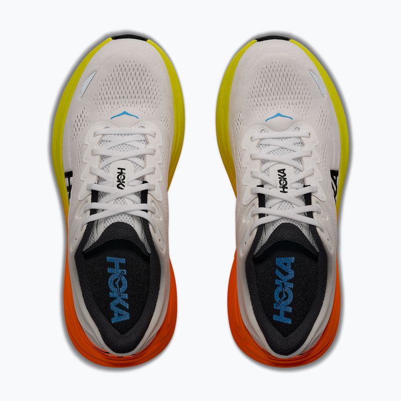 Férfi futócipők HOKA Bondi 9 Wide white/neon tangerine 5