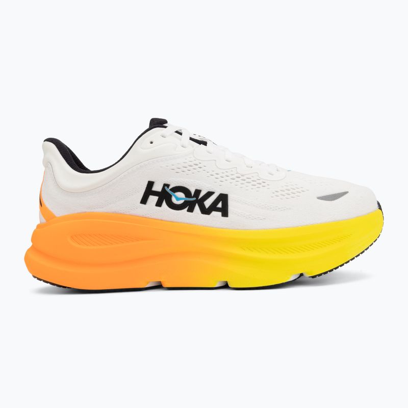 Férfi futócipők HOKA Bondi 9 Wide white/neon tangerine 2