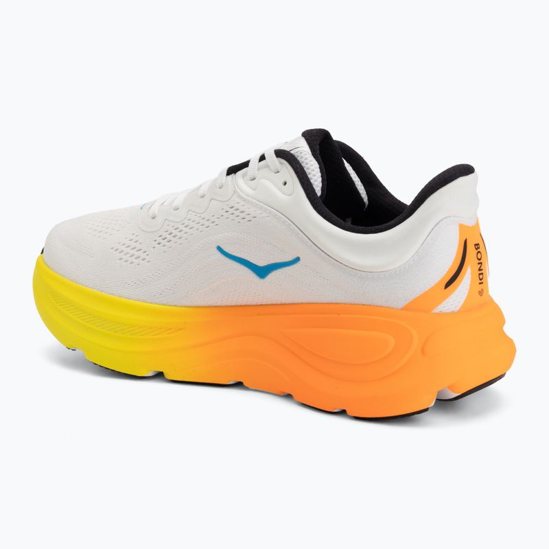 Férfi futócipők HOKA Bondi 9 Wide white/neon tangerine 3