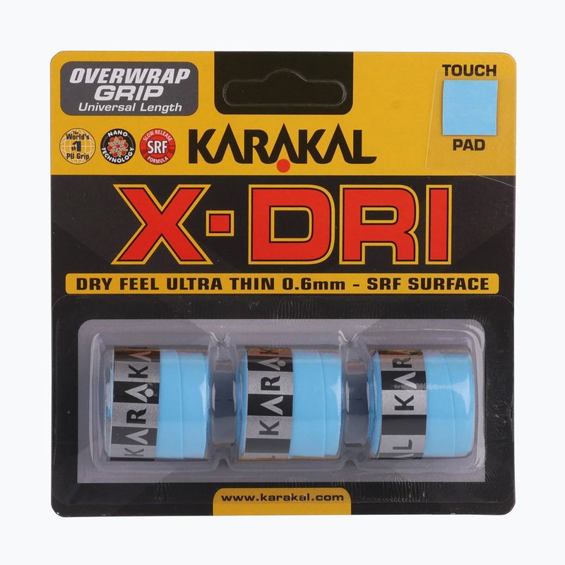 Grip squash ütőhöz Karakal X-Dri Grip 3 db blue