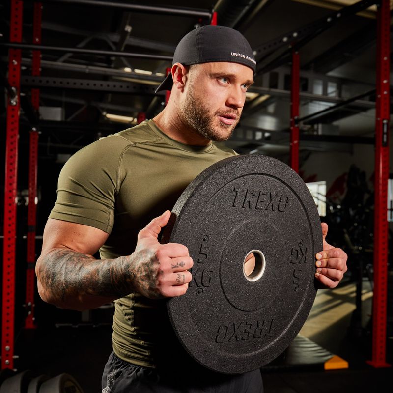 XTREXO fekete bumper olimpiai súlytárcsa 5 kg TRX-BMP005 6