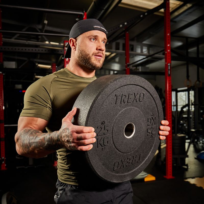 XTREXO fekete bumper olimpiai súlytárcsa 25 kg TRX-BMP025 6