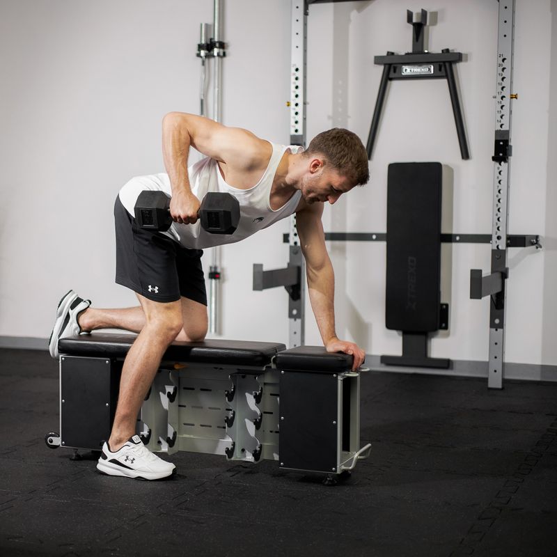 XTREXO Storage állítható edzőpad fekete 6