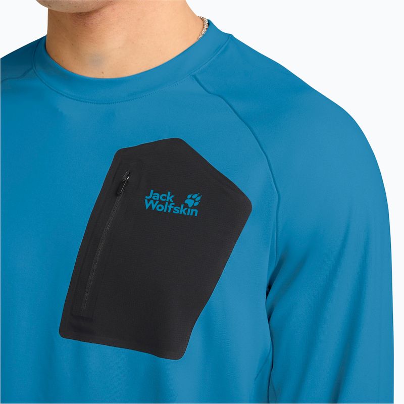Férfi hosszú ujjú Jack Wolfskin Prelight Trail Crew aurora blue 4