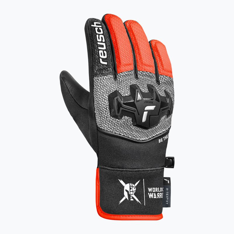 Gyerek síkesztyűk Reusch Worldcup Warrior R-Tex XT Junior black/silver/fluo red 3