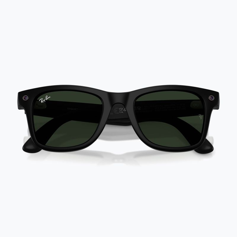 Kamerás szemüveg Ray-Ban Meta Wayfarer matte black/trs g.green 9