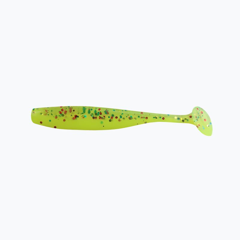 Relax Bass 2.5 Laminált puha csali 4 db. Chartreuse-Multi Glitter / Selyem BAS25