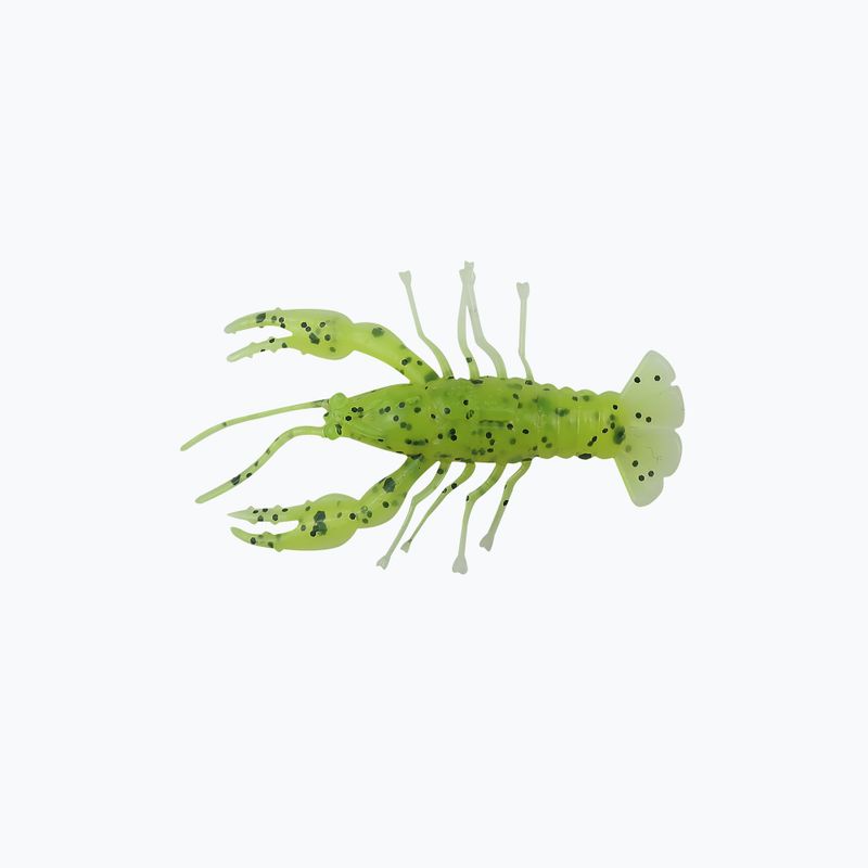 Gumicsali Relax Crawfish 1 Laminált 8 db. Chartreuse-fekete Jumbo Glitter / Fehér CRF1