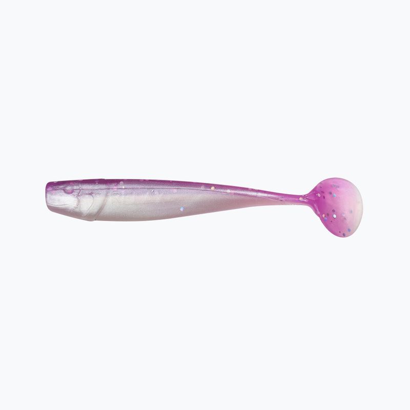 Relax Kingshad 3 Laminált puha csalik 4 db. Lila-hologramos csillogás / fehér gyöngy KS3