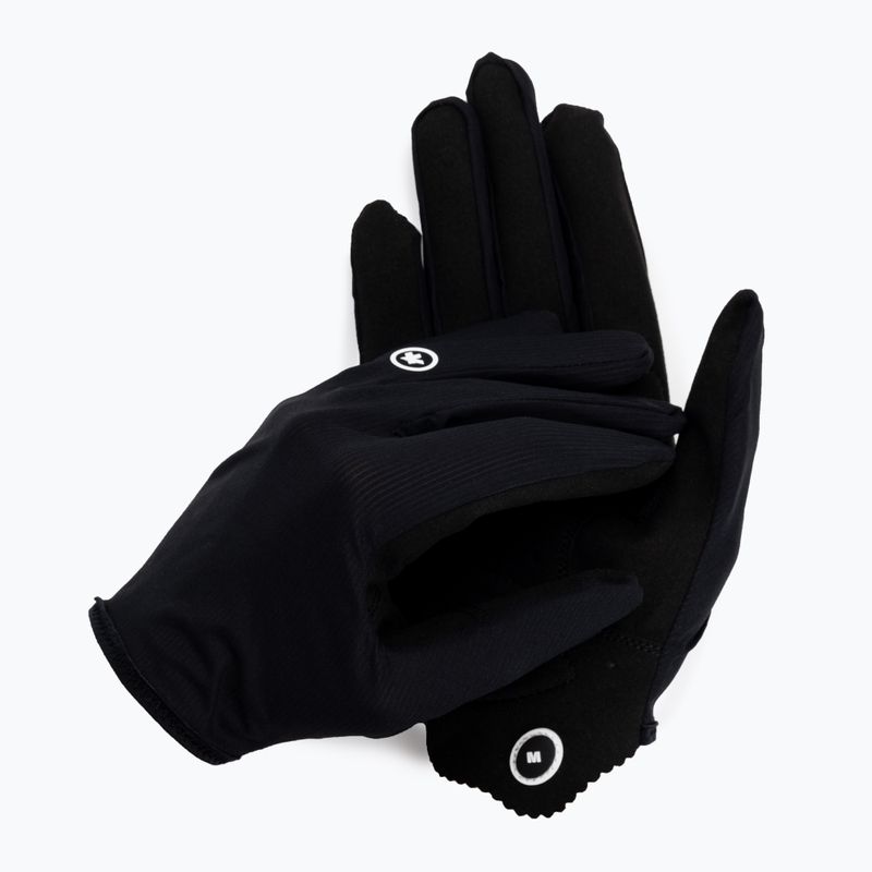 Férfi kerékpáros kesztyű ASSOS RS Aero FF fekete P13.50.528.18