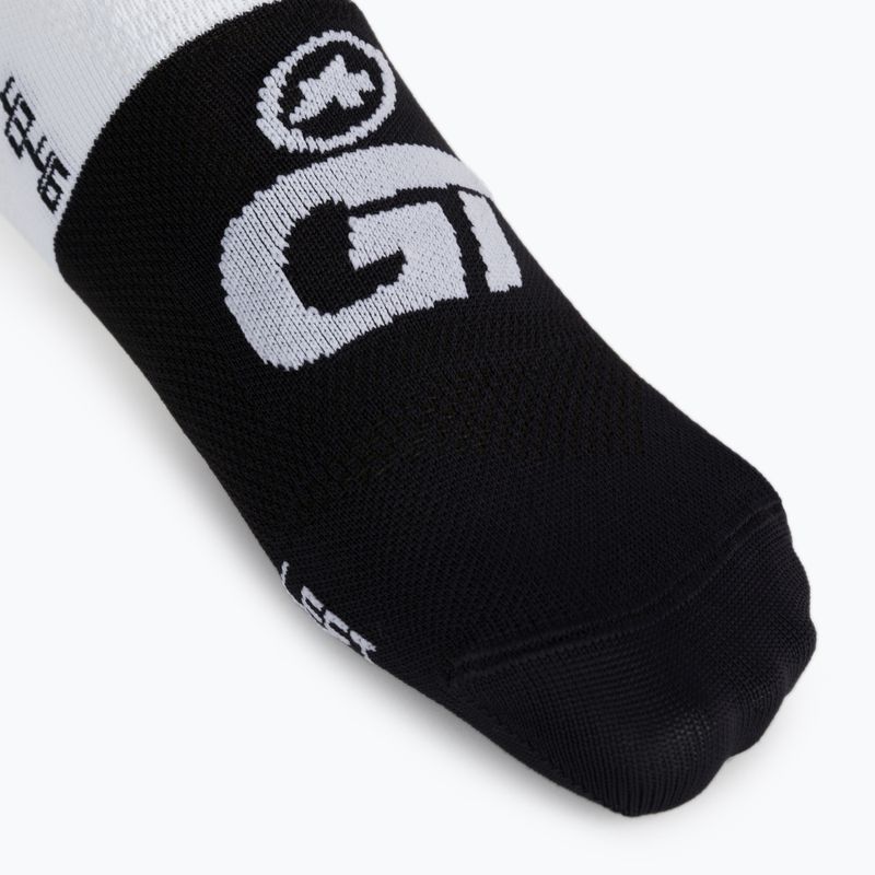 Gyermek kerékpáros zokni ASSOS GT C2 fekete-fehér P13.60.700.57 3