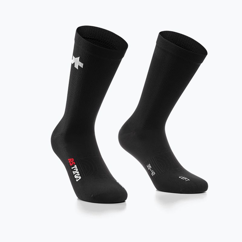 ASSOS RS Targa kerékpáros zokni fekete P13.60.715.10 4