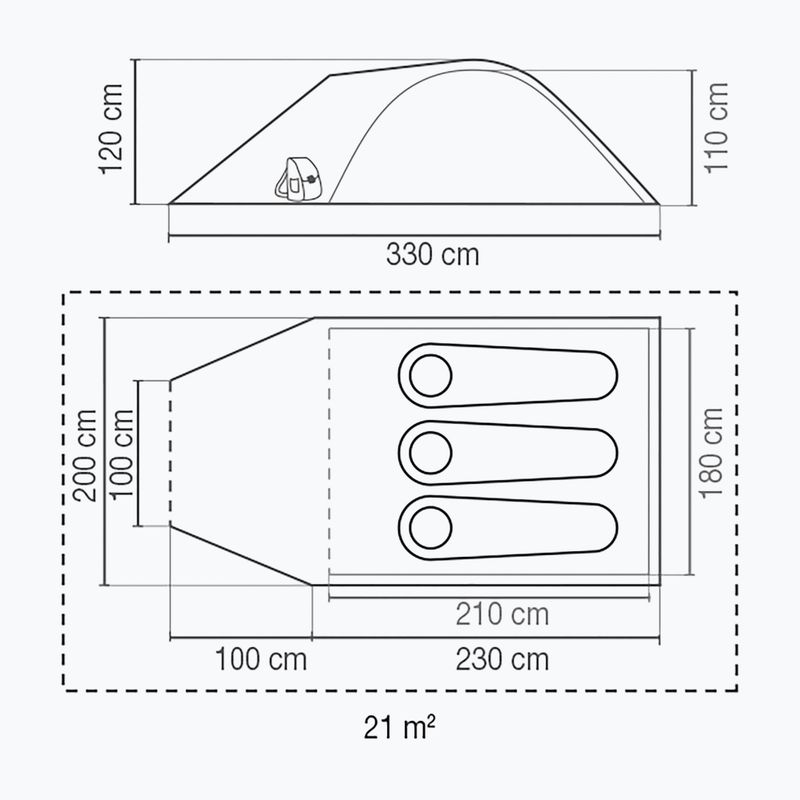 Kemping sátor 3 fő részére Coleman Pingora 3 2000035203 2