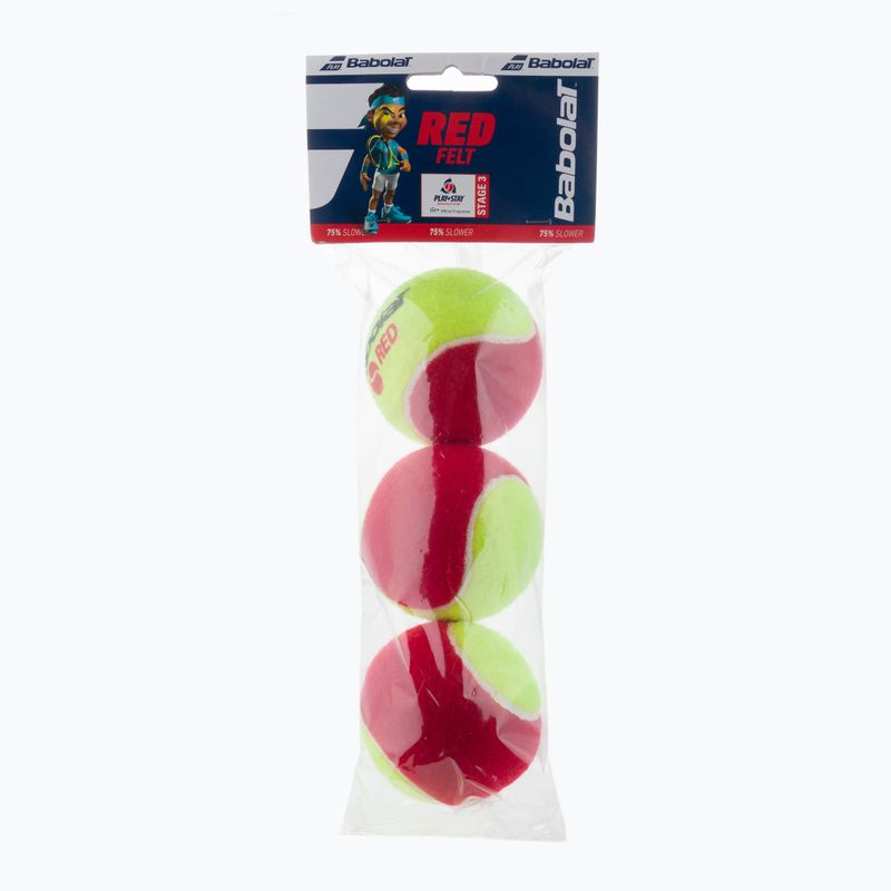 Teniszlabda készlet 3db. BABOLAT piros filc 3 501036