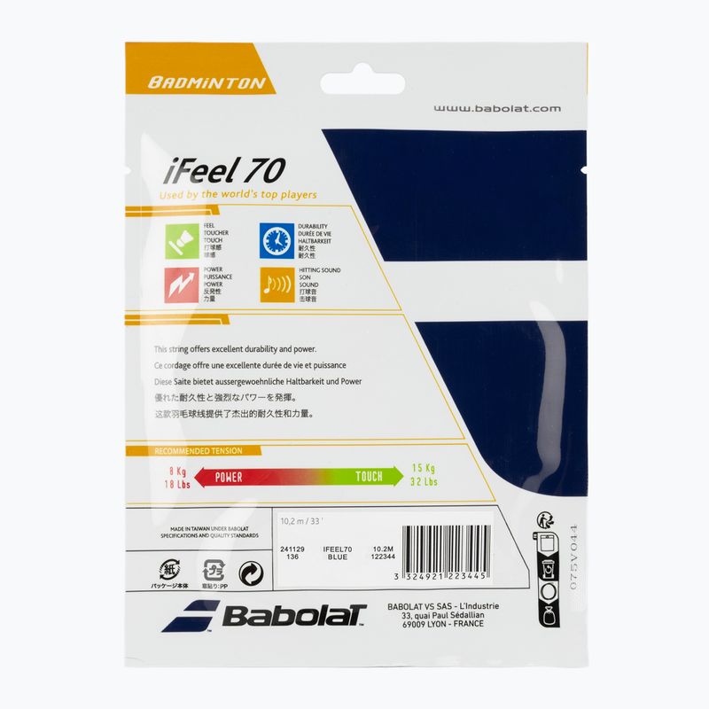 Teniszütő húr Babolat bad.iFEEL 10,2M blue 2