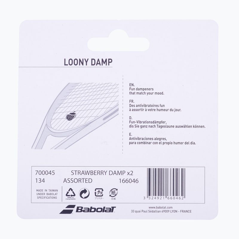 BABOLAT Eper csillapító Wimbledon 2 db fehér/piros 700045 3