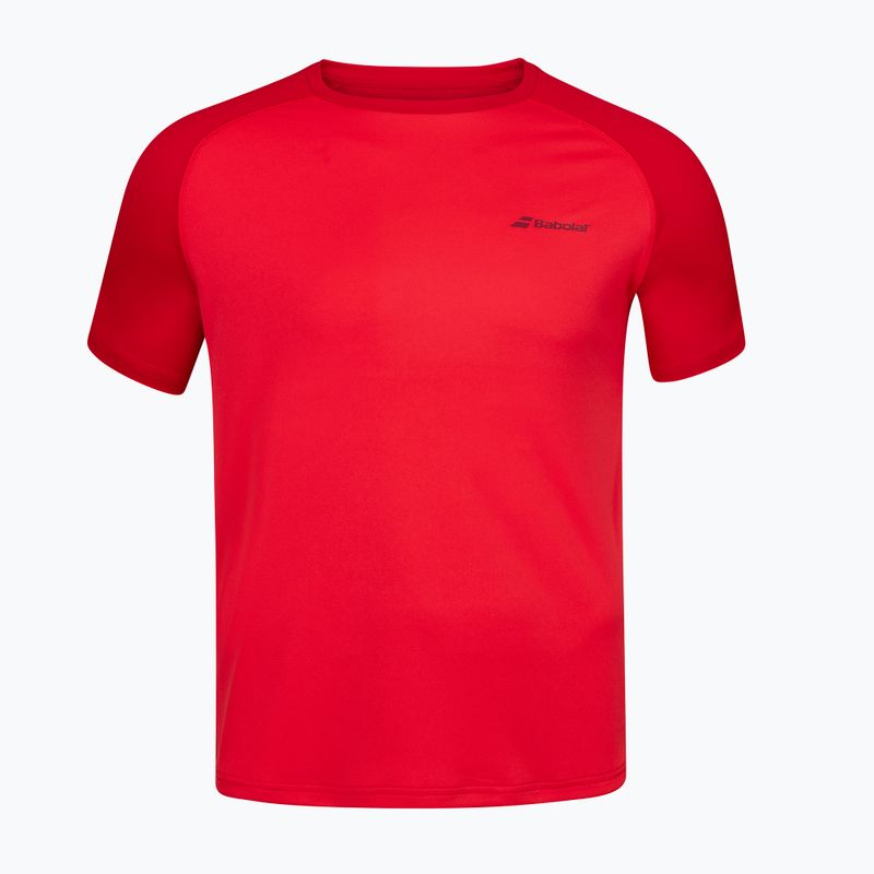 Fiú BABOLAT Play Crew Neck póló piros 3BP1011