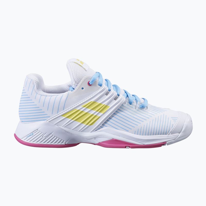 Babolat női teniszcipő 21 Jet Mach 3 Clay fehér/kénes tavaszi 21 Jet Mach 3 Clay fehér/kénes tavaszi 11