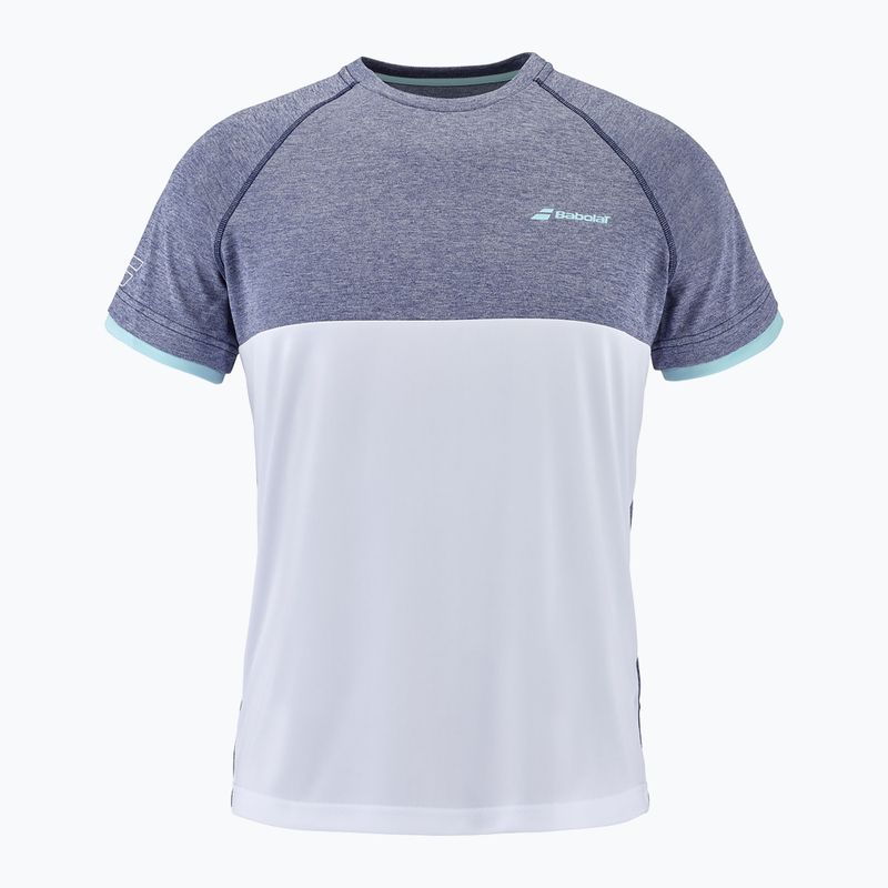 Babolat férfi tenisz póló Play Crew Neck fehér és kék 3MTE011
