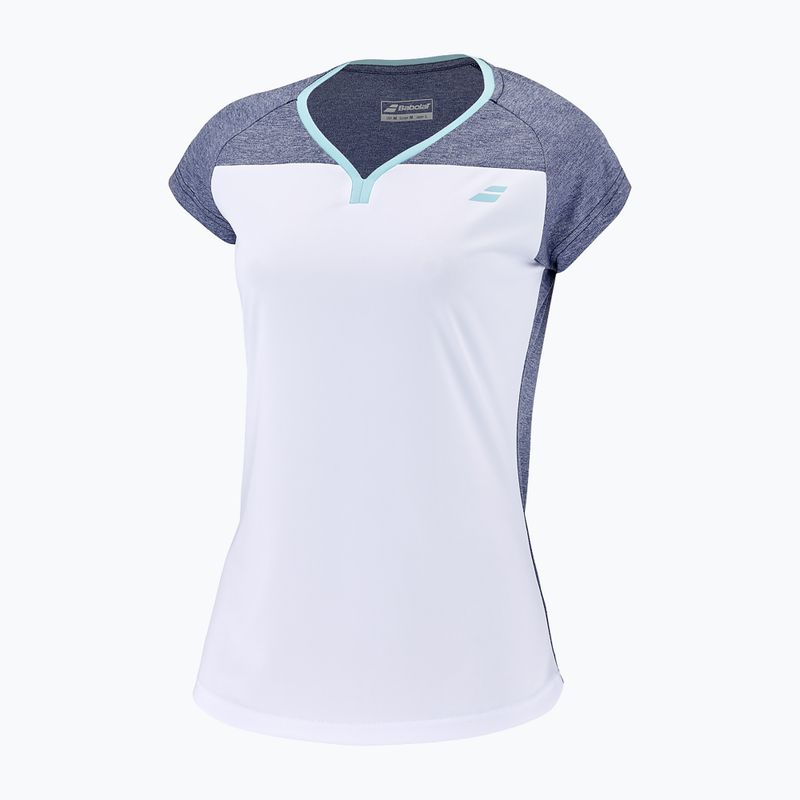 Babolat gyermek teniszpóló Play Crew Neck fehér és kék 3MTE011 2