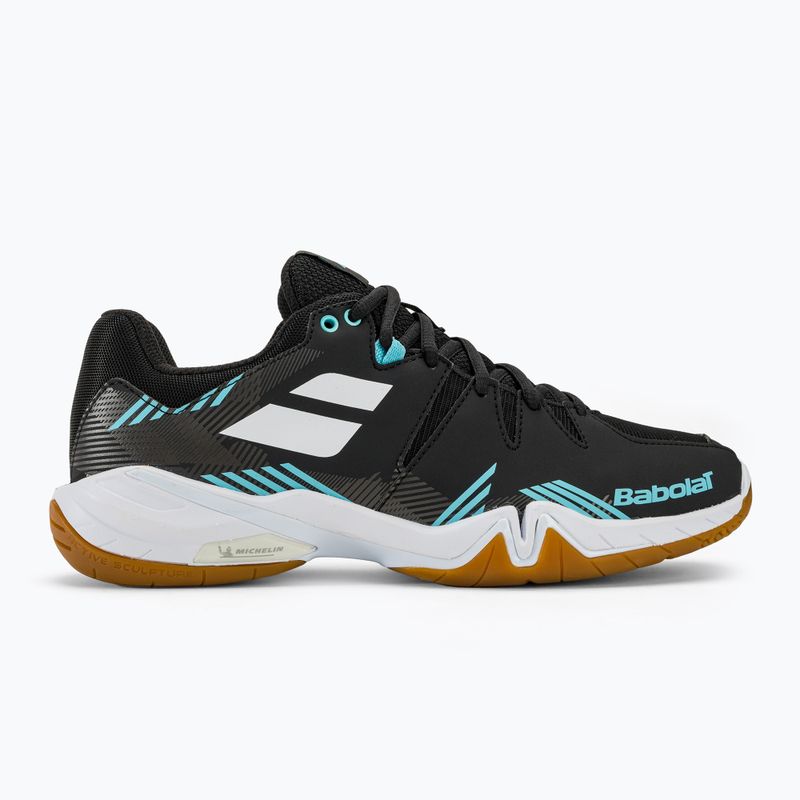 Férfi badminton cipő Babolat Shadow Spirit black/light blue 2