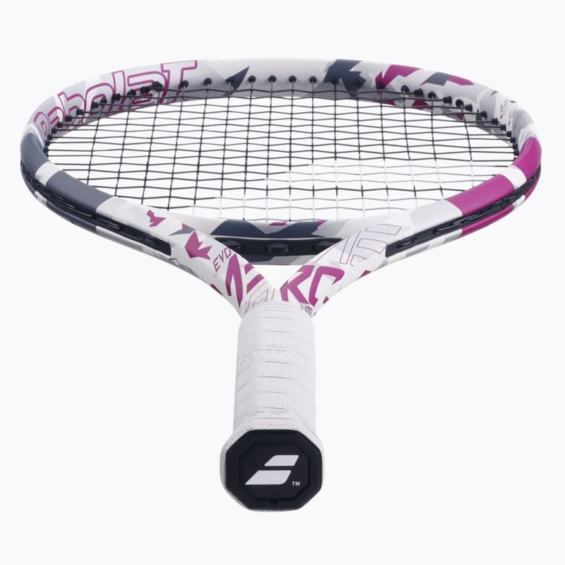 Teniszütő Babolat Evo Aero Lite Pink fehér/rózsaszín teniszütő 4