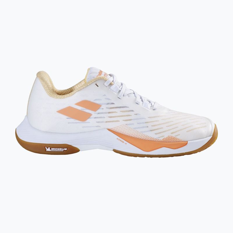 Női tollaslabda cipő Babolat Shadow Tour 5 W fehér/ sárga 9