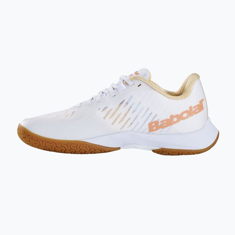 Női tollaslabda cipő Babolat Shadow Tour 5 W fehér/ sárga 10