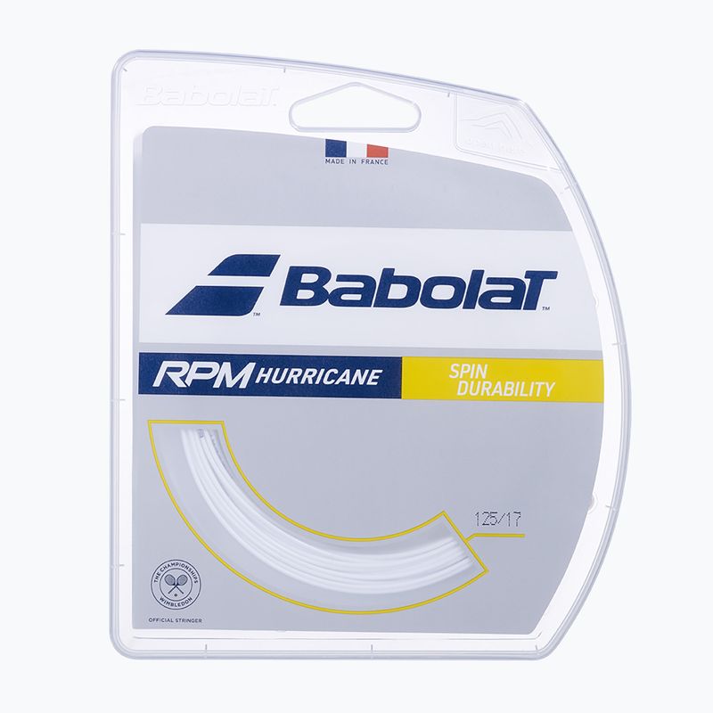 Tenisz húr Babolat 12 m RPM Hurricane fehér